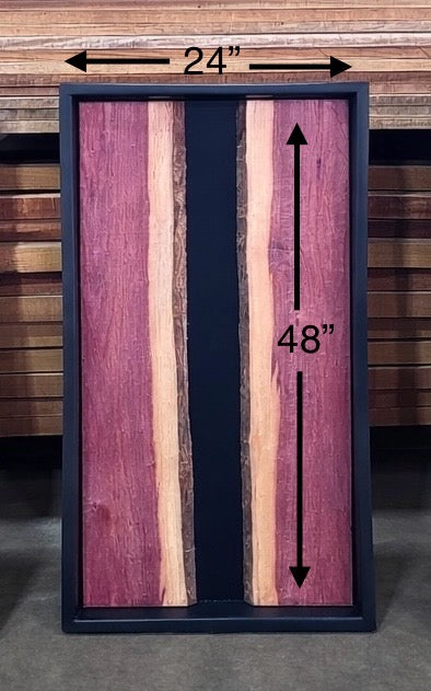 48" Purple Heart Coffee Table River Set #1