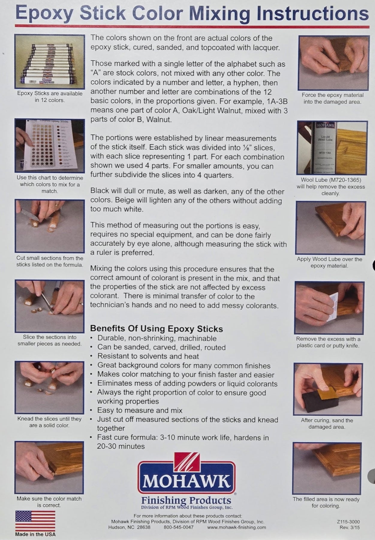 Mohawk Epoxy Putty Stick