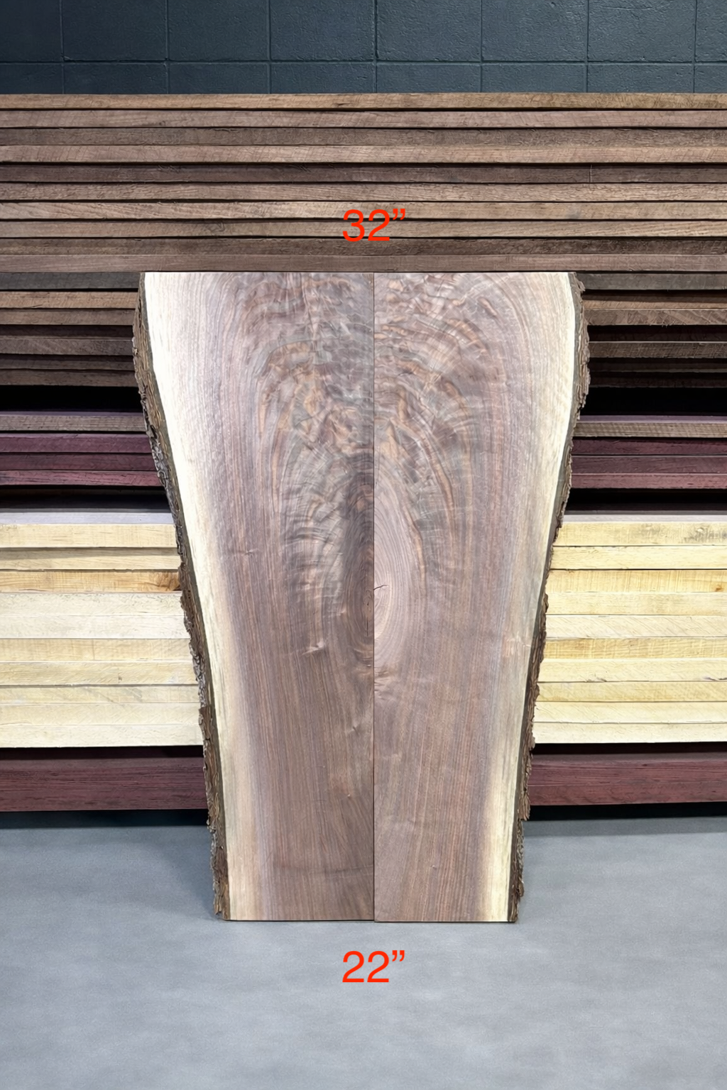 Black Walnut Bookmatch Set