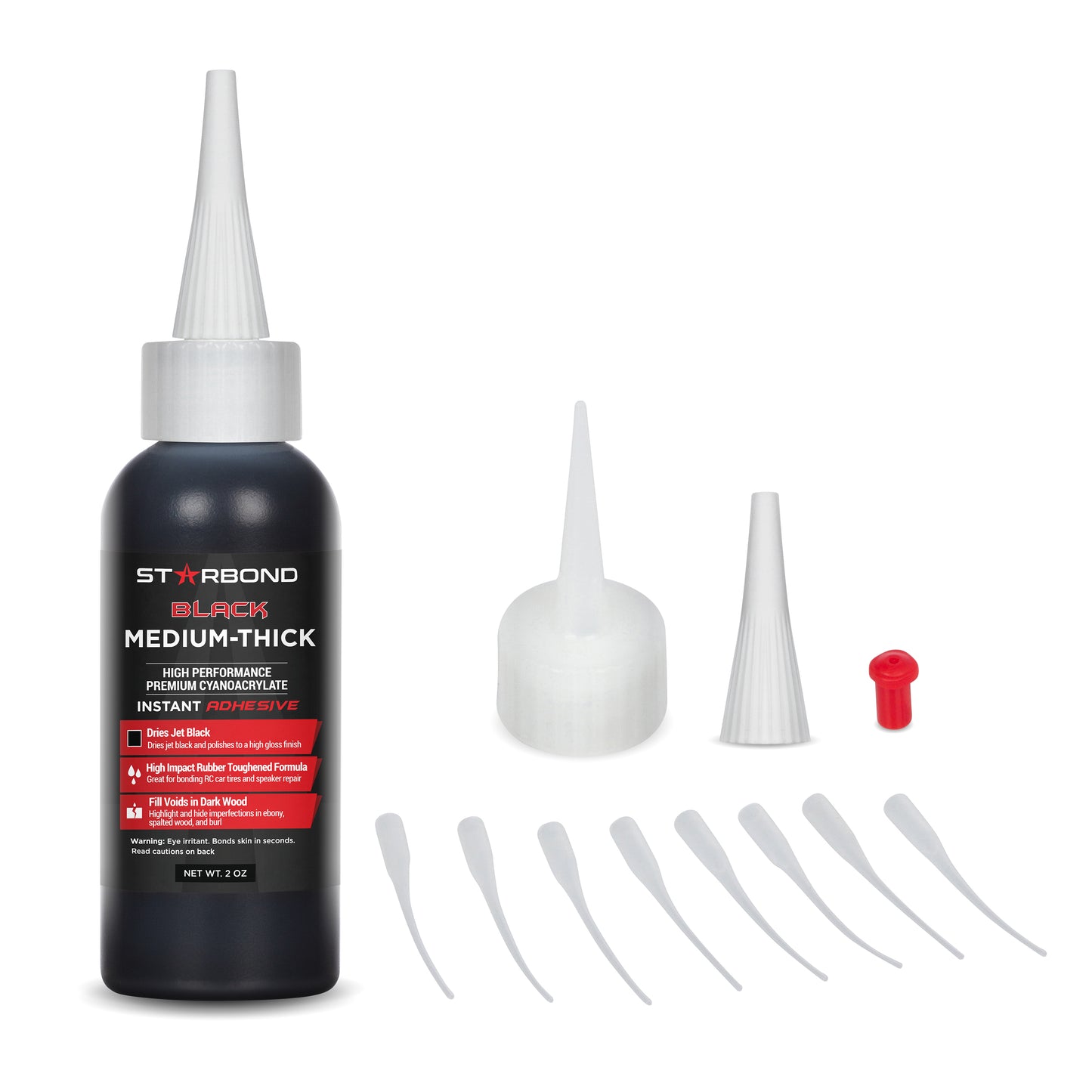 KBL-500 Starbond Black Medium-Thick CA Glue - 2 oz