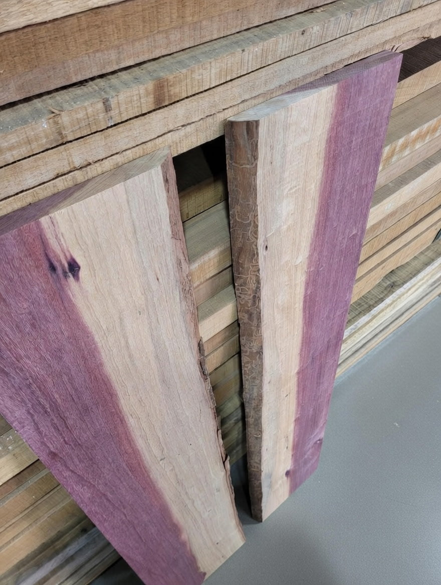 48" Purple Heart Coffee Table River Set #2