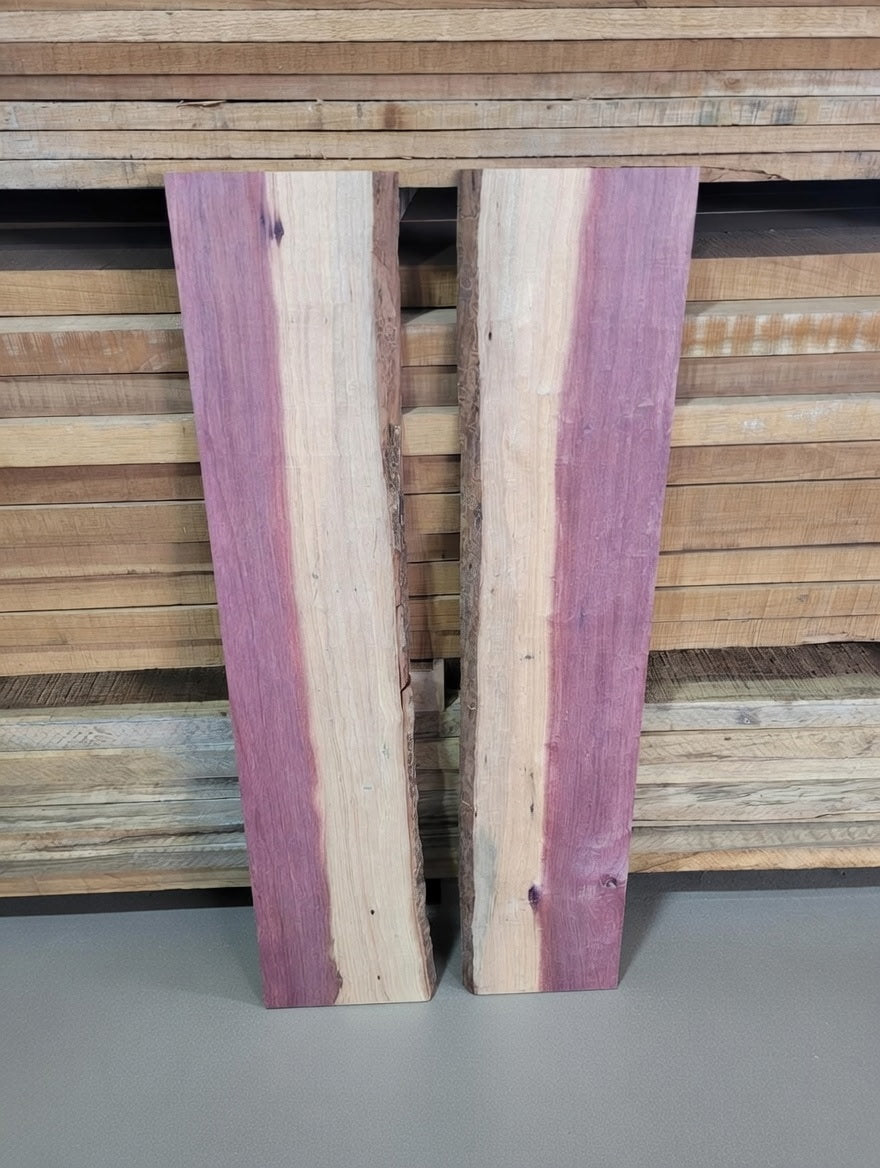 48" Purple Heart Coffee Table River Set #2