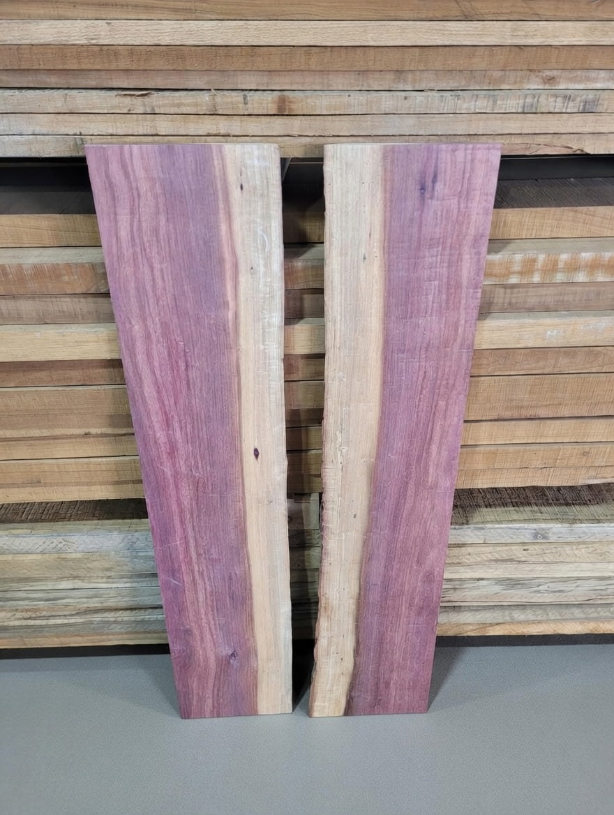 48" Purple Heart Coffee Table River Set #2