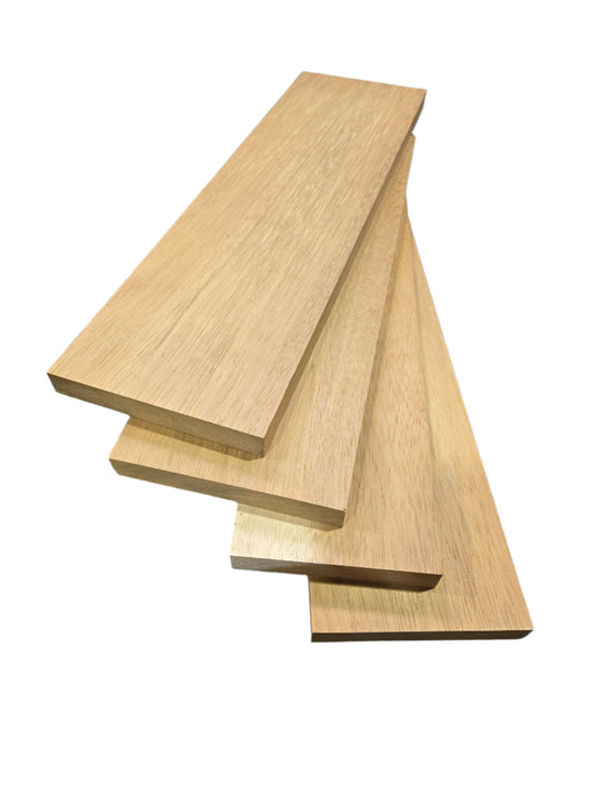 Iroko S4S Pre-Cut Hobby Pack - 4 Boards - 20" Long