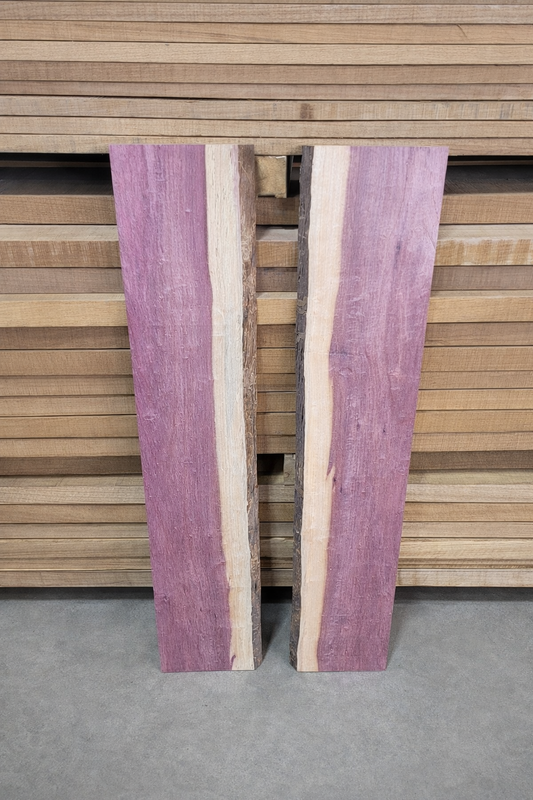 48" Purple Heart Coffee Table River Set #1