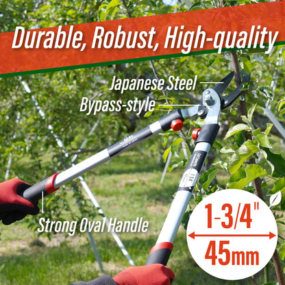 SUIZAN Japanese Bypass Hand Loppers 25 Inch