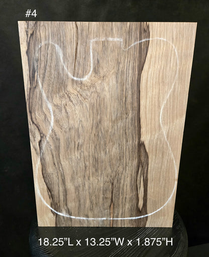 Black Limba Electric Guitar Body Blank - 1 Piece