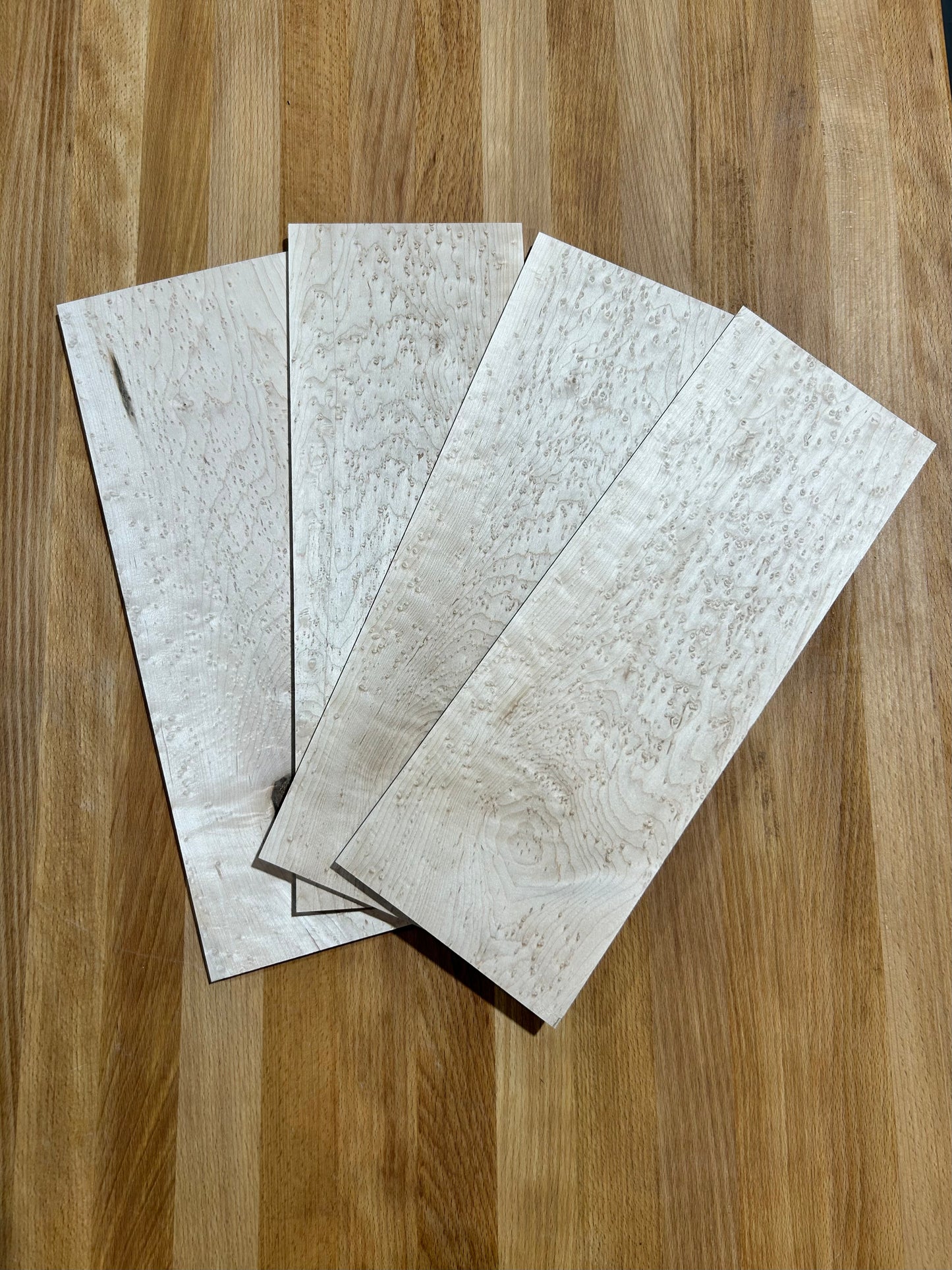 Birdseye Maple S4S Pre-Cut Hobby Pack - 4 Boards - 20" Long