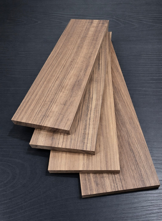 Shedua (Ovangkol) S4S Pre-Cut Hobby Pack - 4 Boards - 20" Long