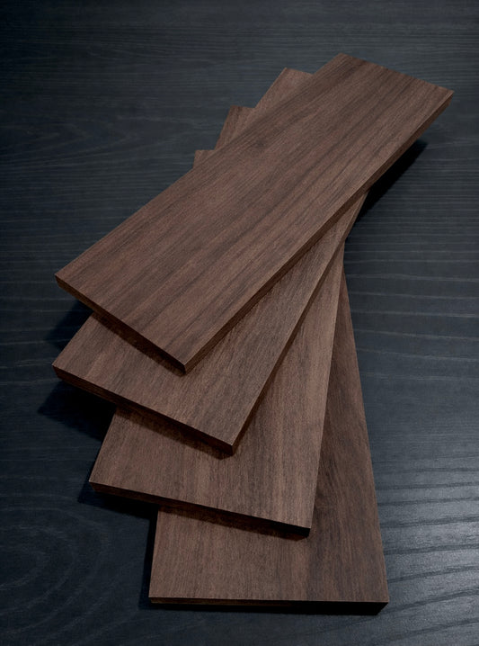 Nogal S4S Pre-Cut Hobby Pack - 4 Boards - 20" Long