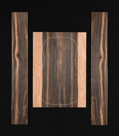 Macassar Ebony Dreadnought Back and Sides - 0025