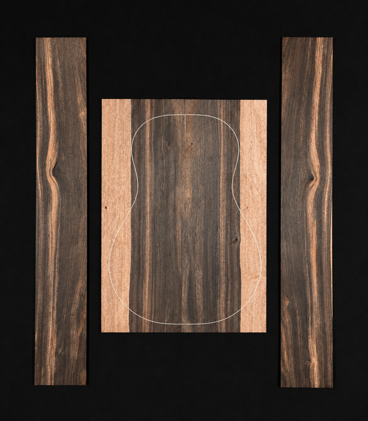Macassar Ebony Dreadnought Back and Sides - 0025