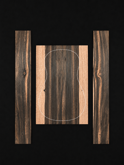 Macassar Ebony Dreadnought Back and Sides - 0025