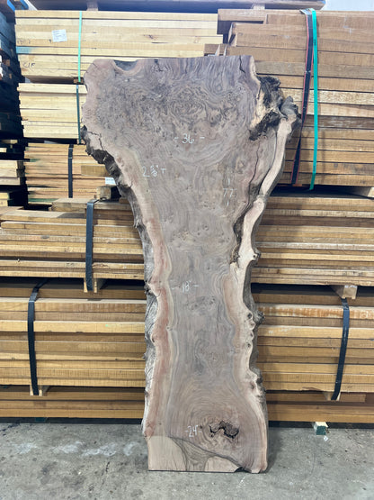 77" Claro Walnut Slab CW-4