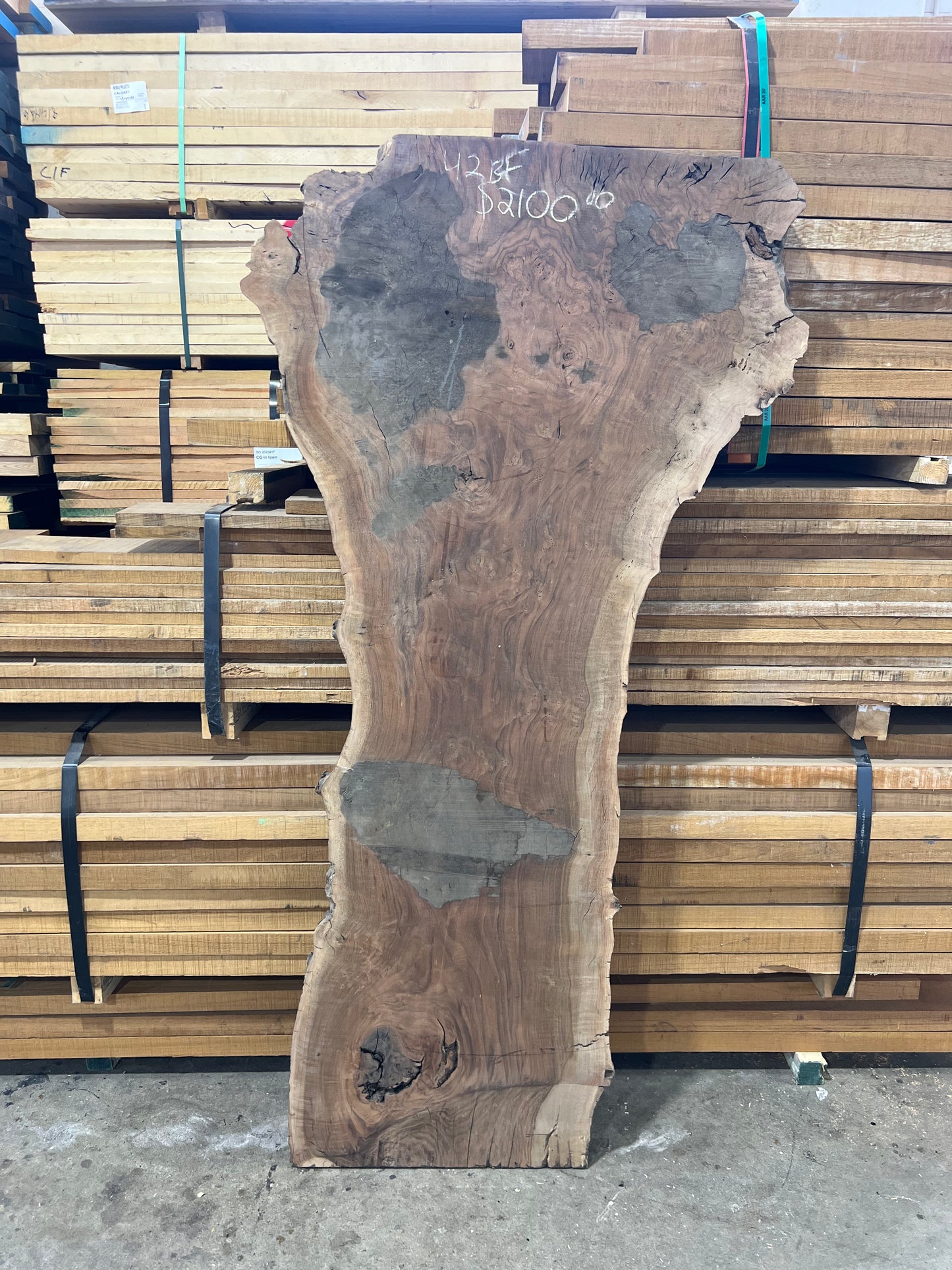 77" Claro Walnut Slab CW-4