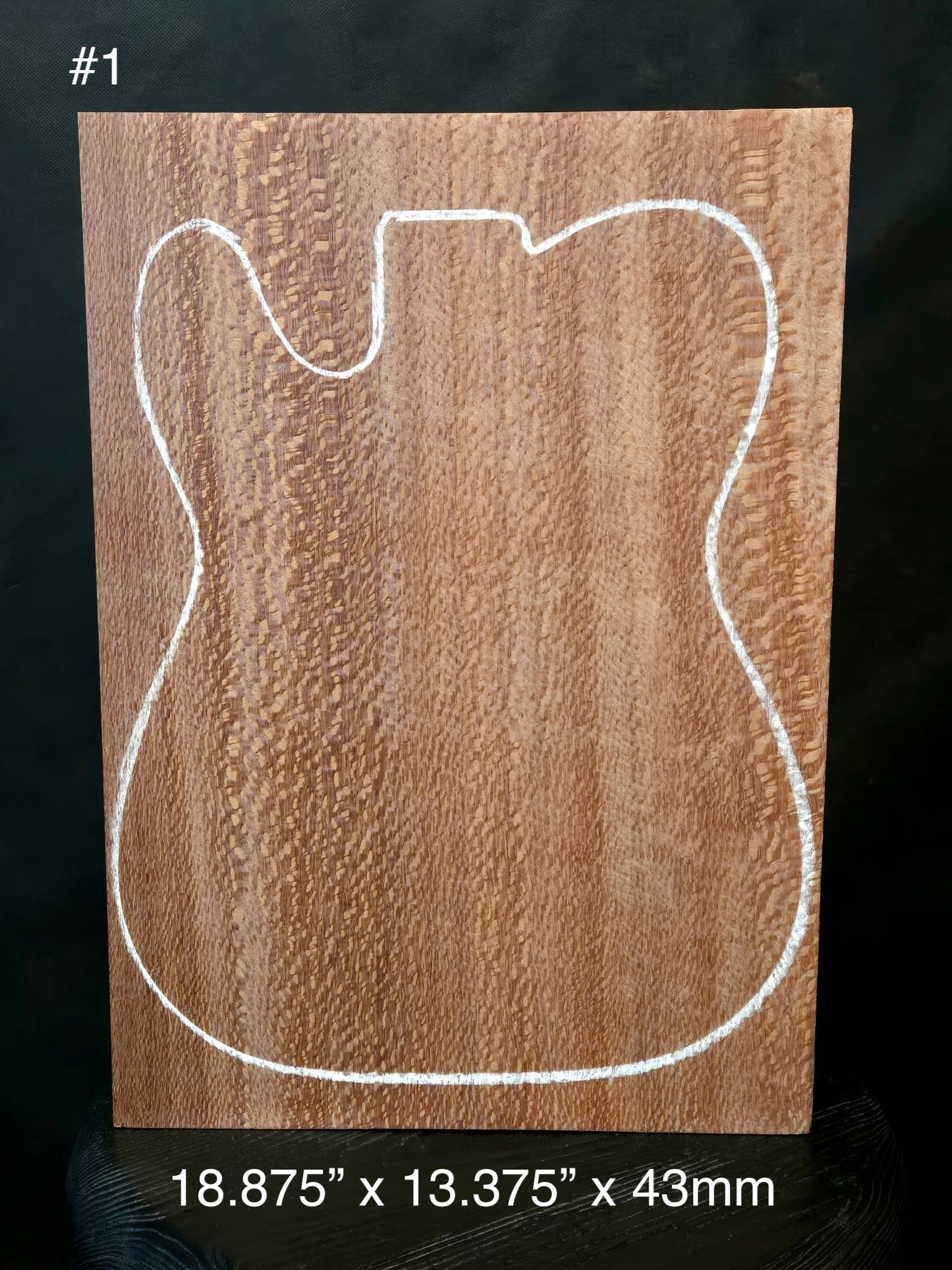 Lacewood Electric Guitar Body Blank - 1 Piece