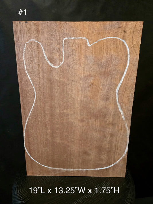 Sapele Electric Guitar Body Blank - 1 Piece