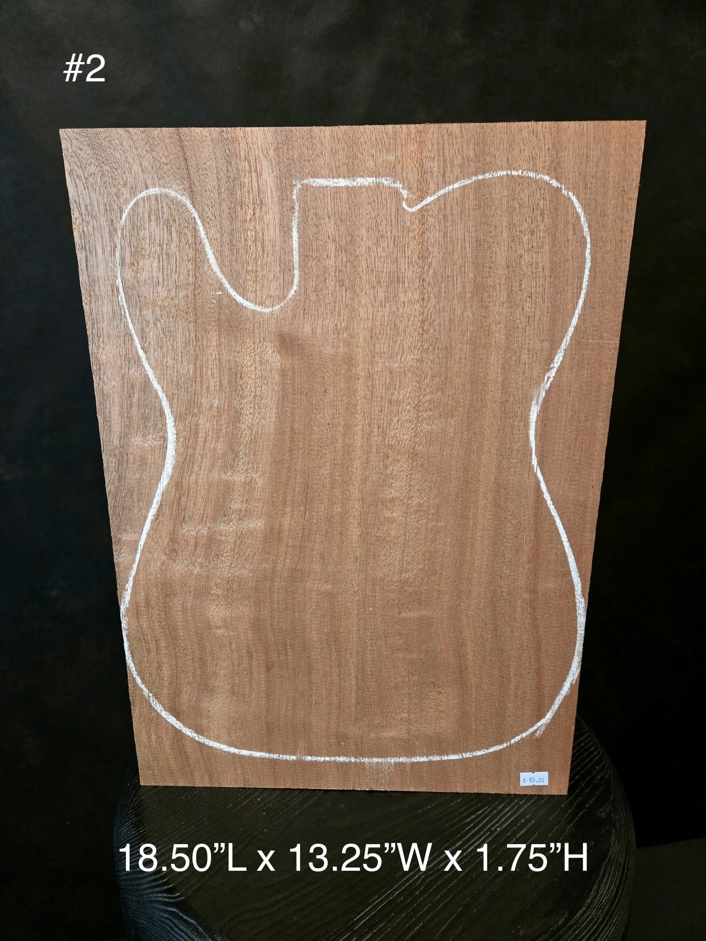 Sapele Electric Guitar Body Blank - 1 Piece