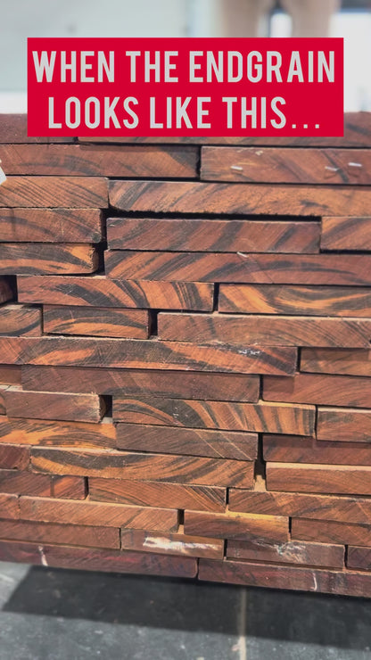 Tigerwood S4S Pre-Cut Hobby Pack - 4 Boards - 20" Long