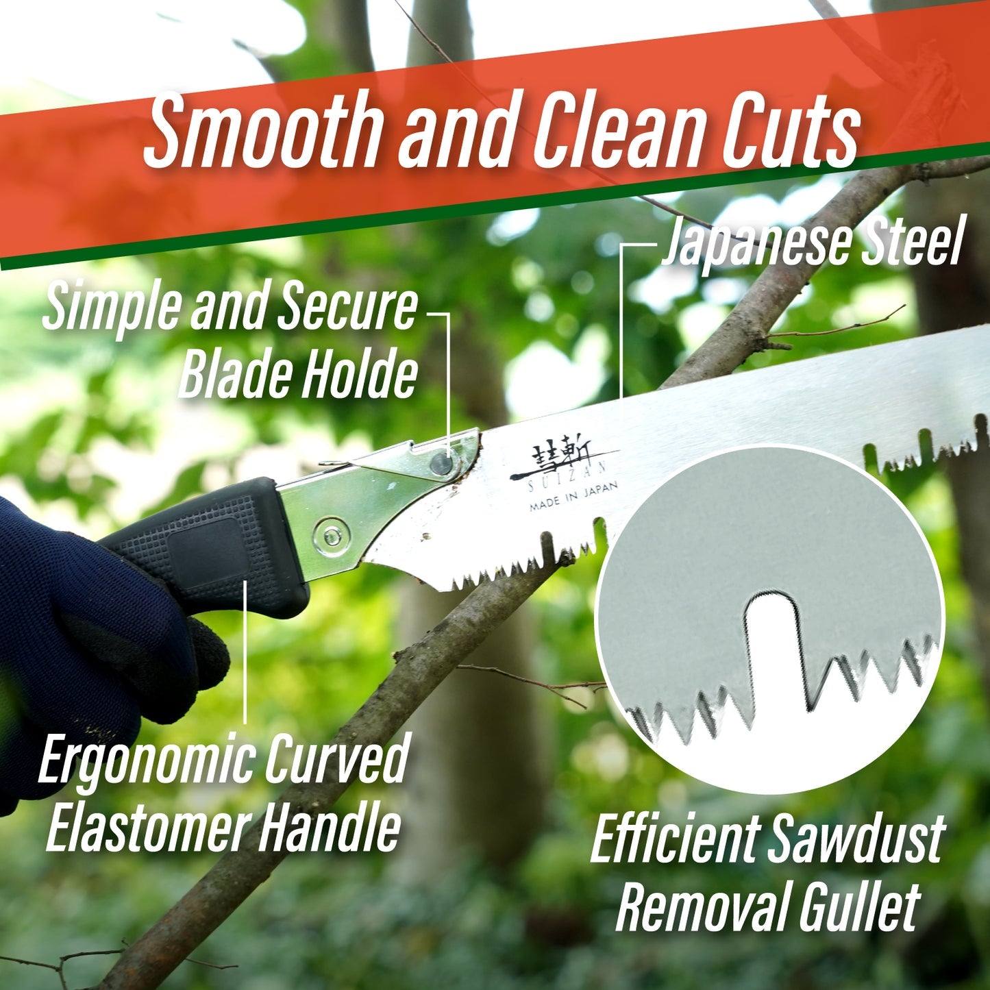 SUIZAN Japanese Pruning Saw 10.6"