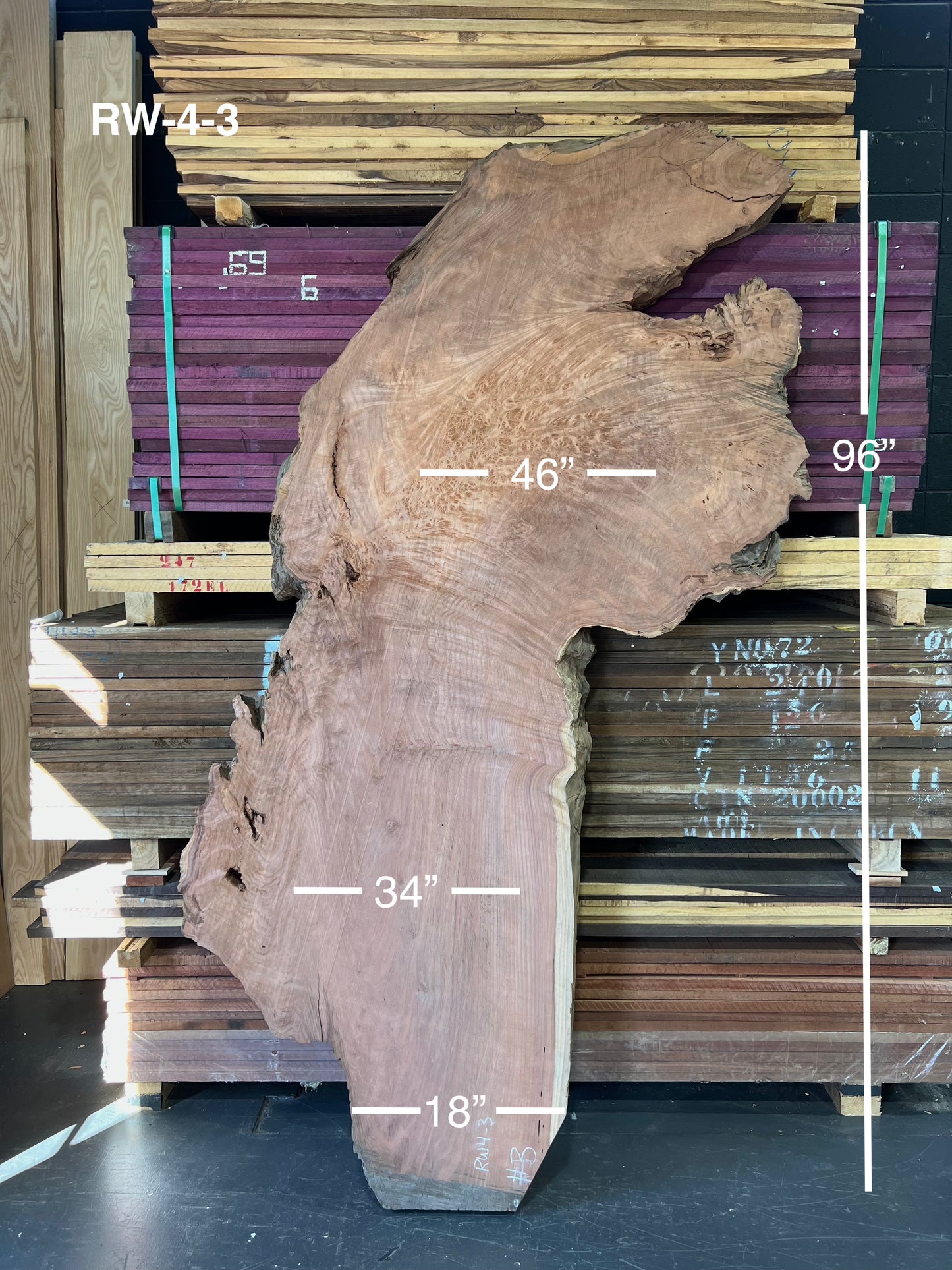 96" Redwood Burl RW-4-3