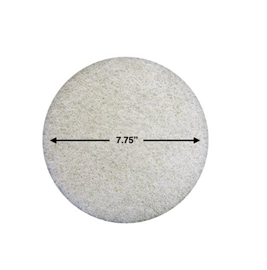 7.75" Round White Applicator Disc Non Abrasive