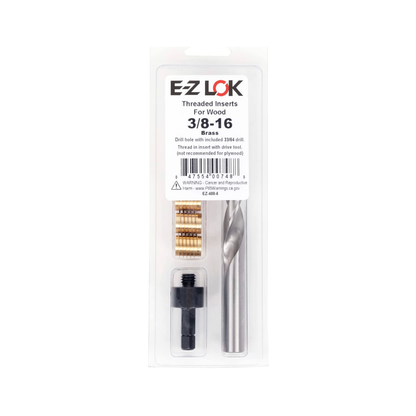 E-Z LOK Knife Threaded Insert Kit for Hardwood 3/8-16