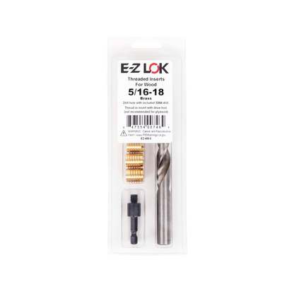 E-Z LOK Knife Threaded Insert Kit for Hardwood 5/16-18